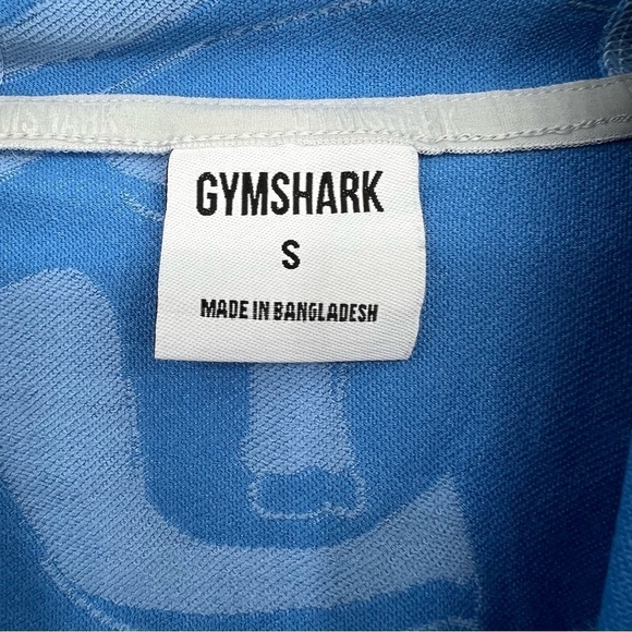 Gymshark Blue Cinch Cropped Hoodie Long Sleeve - Picture 3 of 5